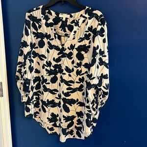 Blue flower dress top